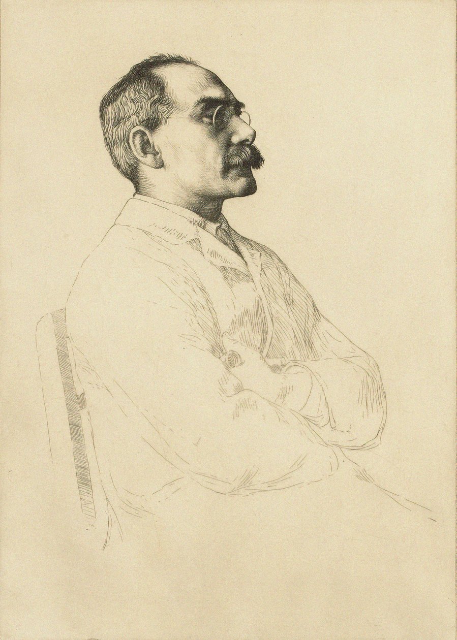 Portrét Rudyarda Kiplinga 1865-1936. od William Strang
