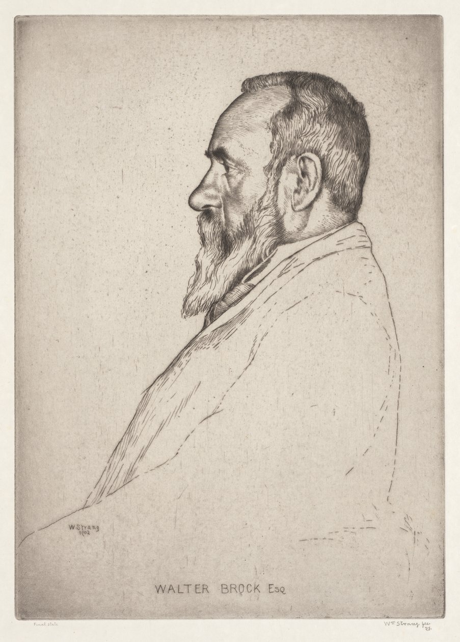 Portrét Waltera Brocka od William Strang