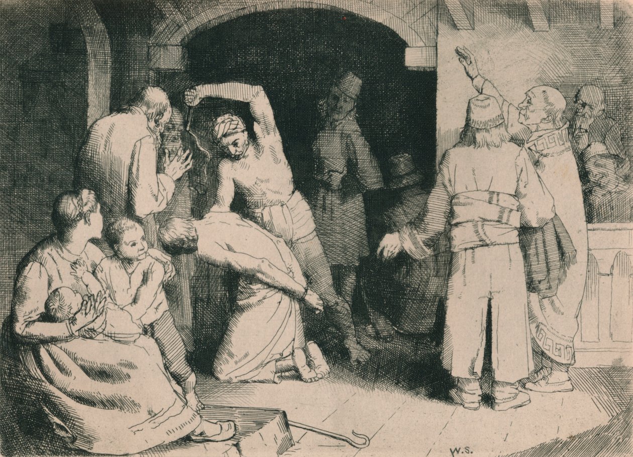 Bičování věrných, c1916 od William Strang