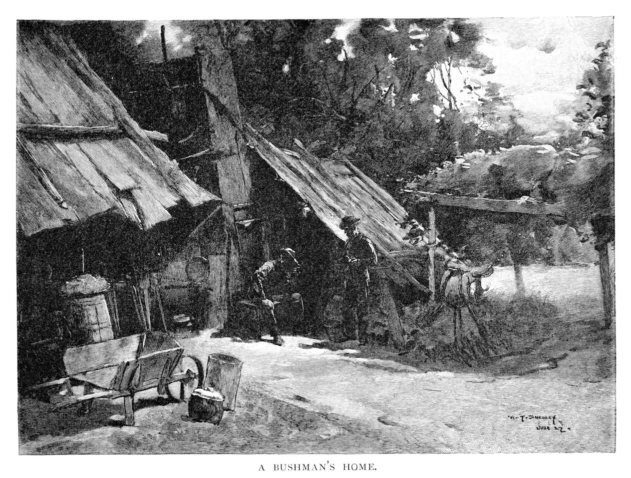 A Bushmans Home, Austrálie, 1886. od William Thomas Smedley