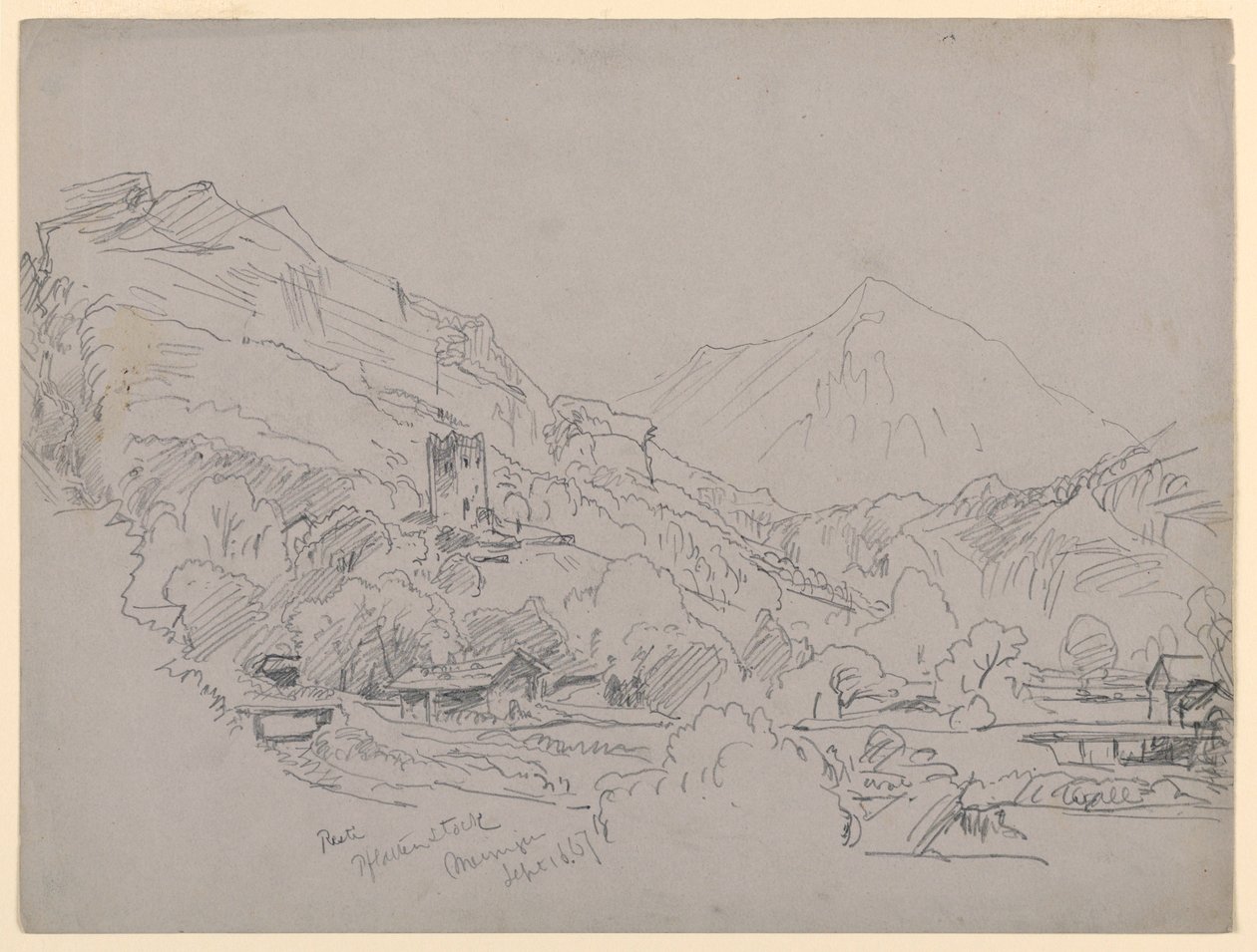 Krajina, Meiringen, Švýcarsko od William Trost Richards