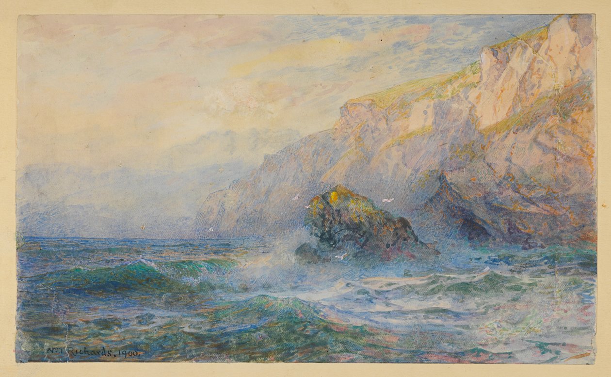 Studium po "Na Icart Point, Guernsey" od William Trost Richards