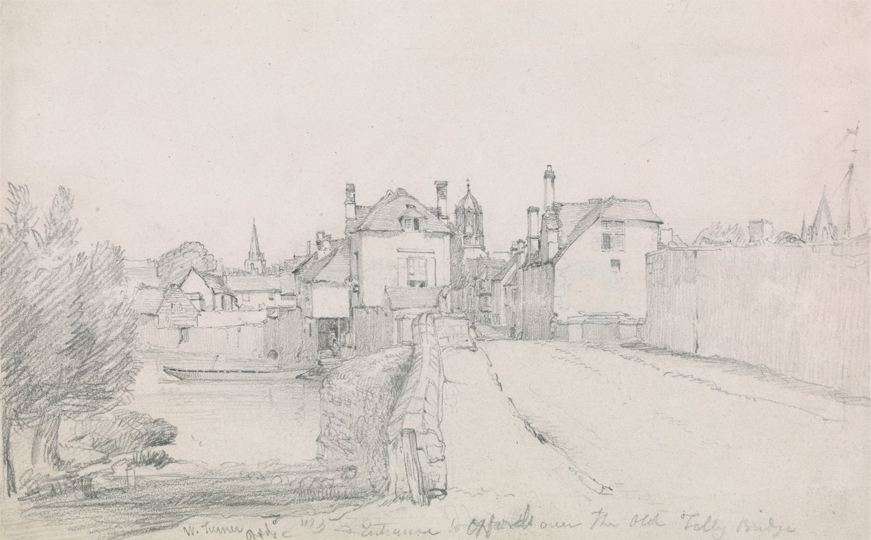 Oxford, Folly Bridge od William Turner of Oxford