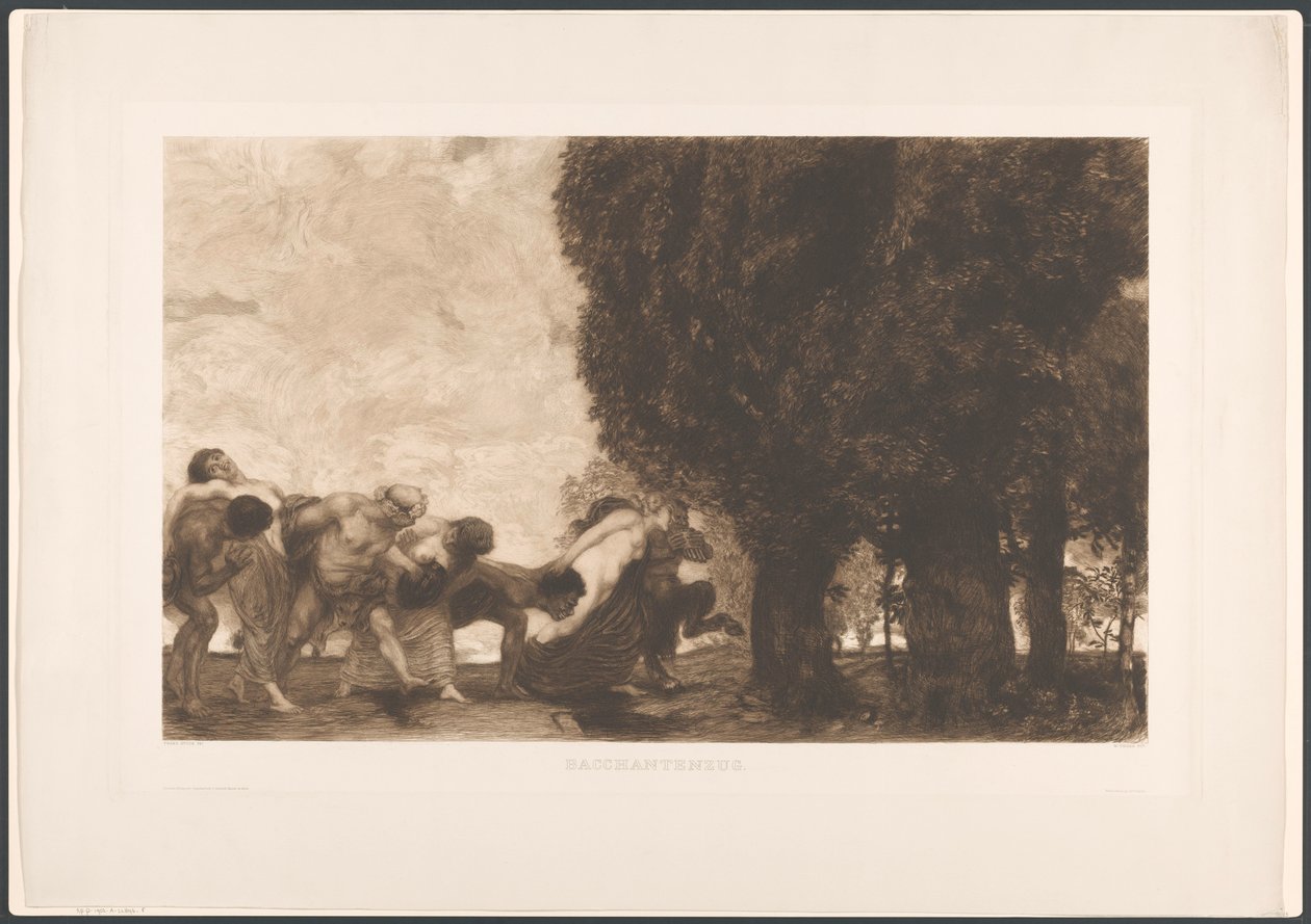 Průvod Bacchante, kus Naar Franz od William Unger