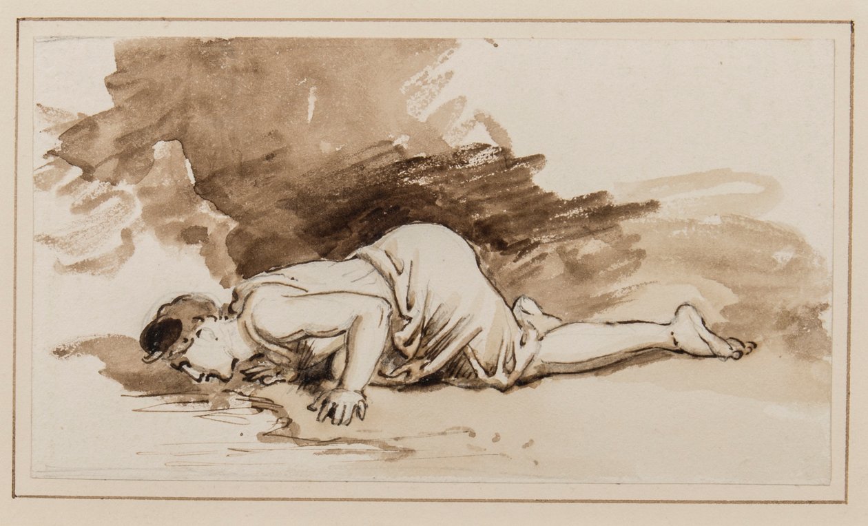 Narcis (pero, štětec a inkoust na papíře) od William Westall