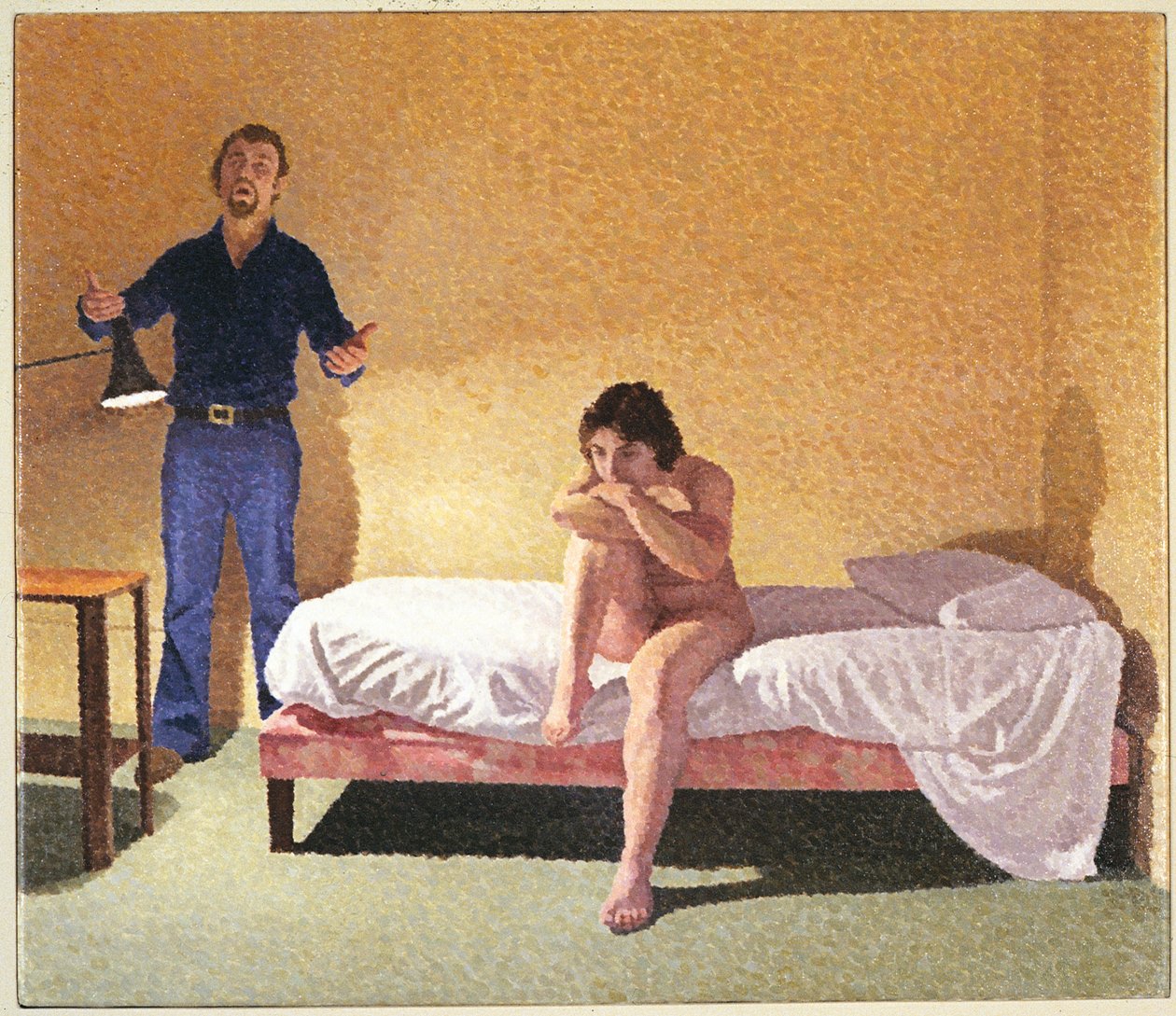 Dvě postavy, muž zpívá od William Wilkins