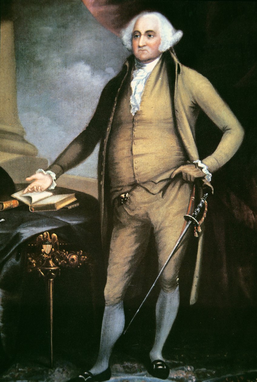 Prezident John Adams (1735-1826) (barevné lito) od William Winstanley