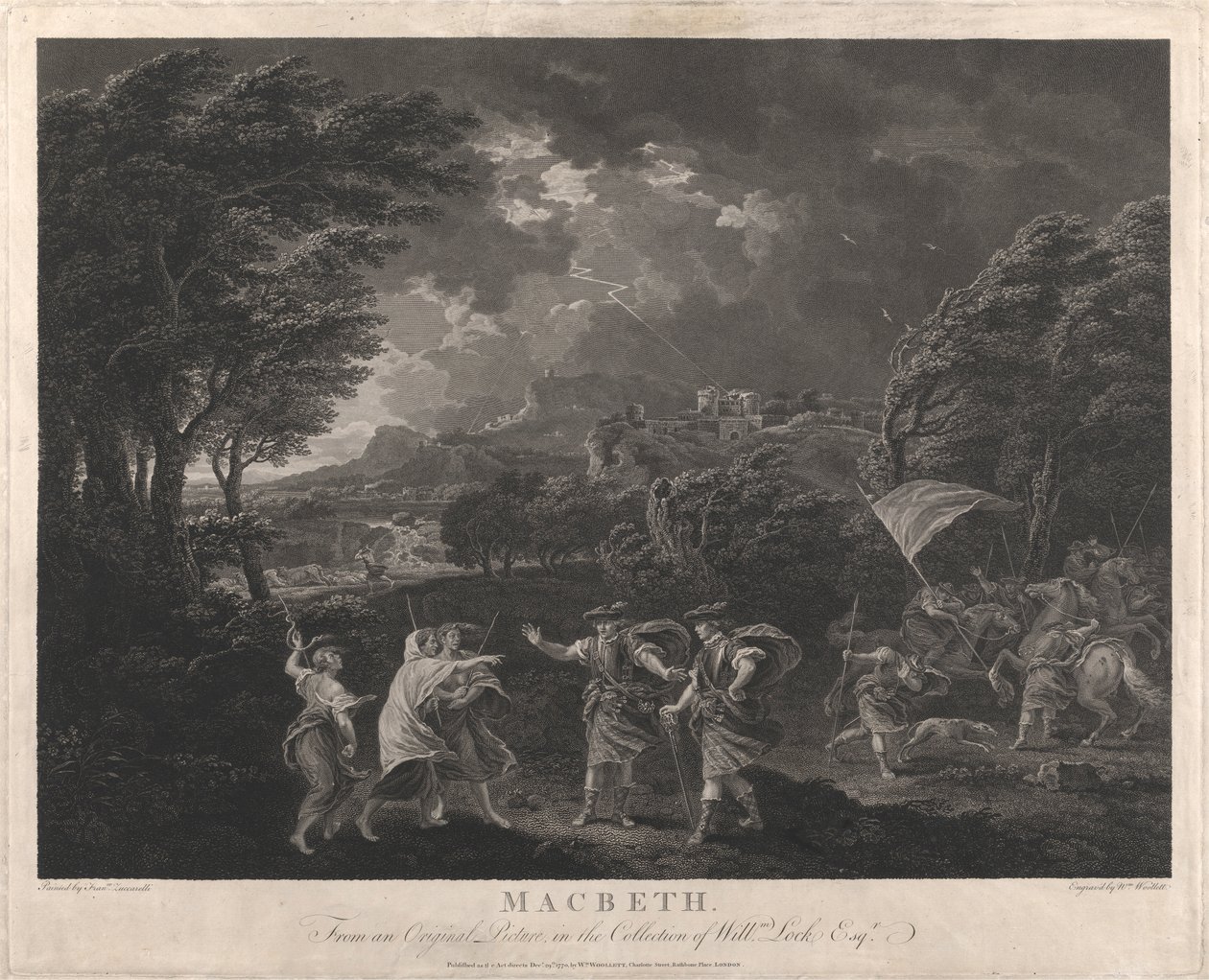 Macbeth a čarodějnice od William Woollett