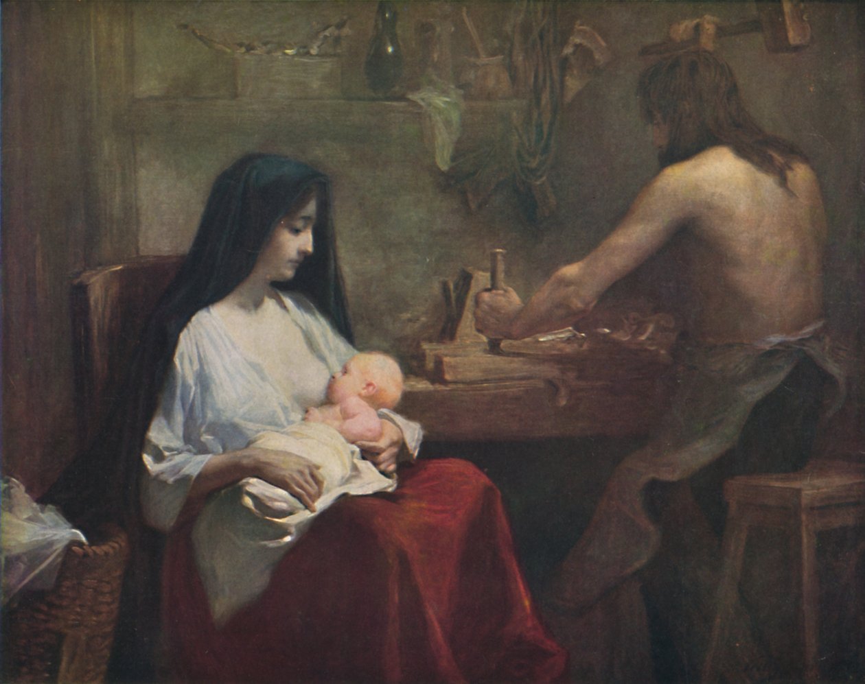 Svatá rodina, c1888, 1914. od Willy Martens