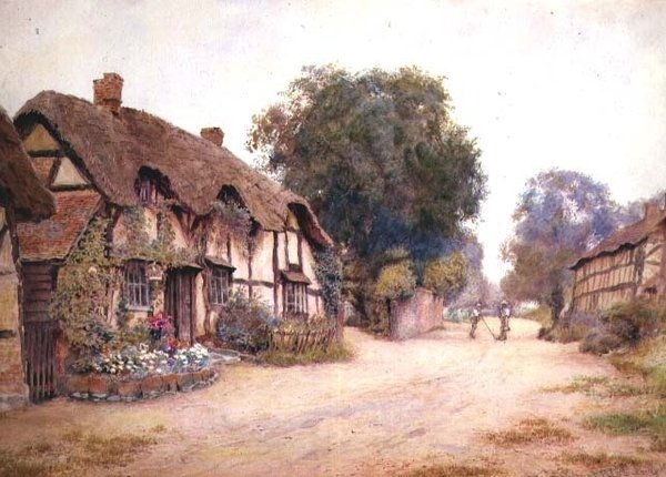 Pomlouvání, The Village Street od Wilmot R.W.S. Pilsbury