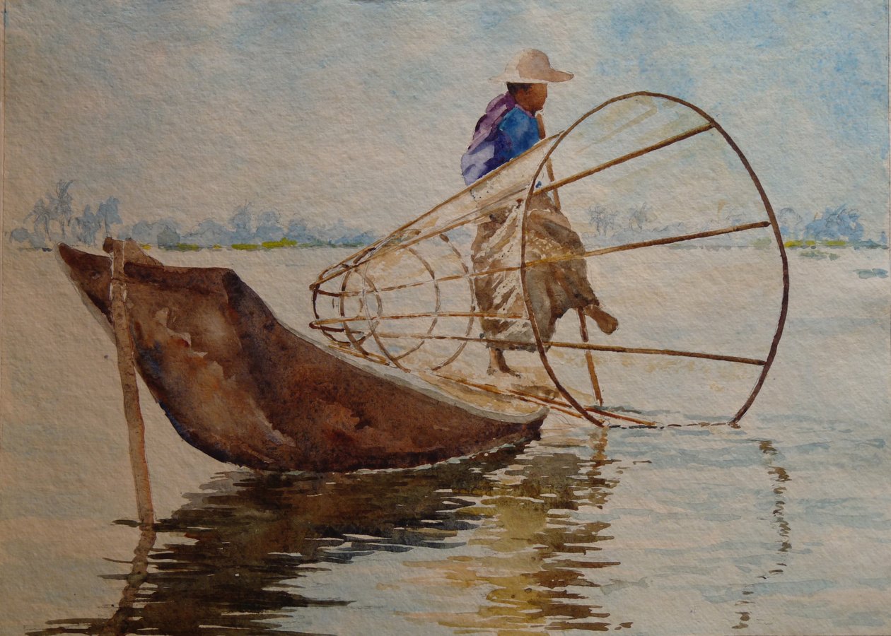 916 Leg veslař, Inle Lake od Wilson Clive