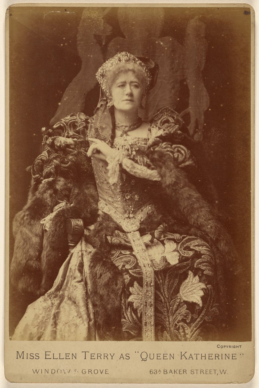 Slečna Ellen Terry jako "královna Kateřina" od Window and Grove