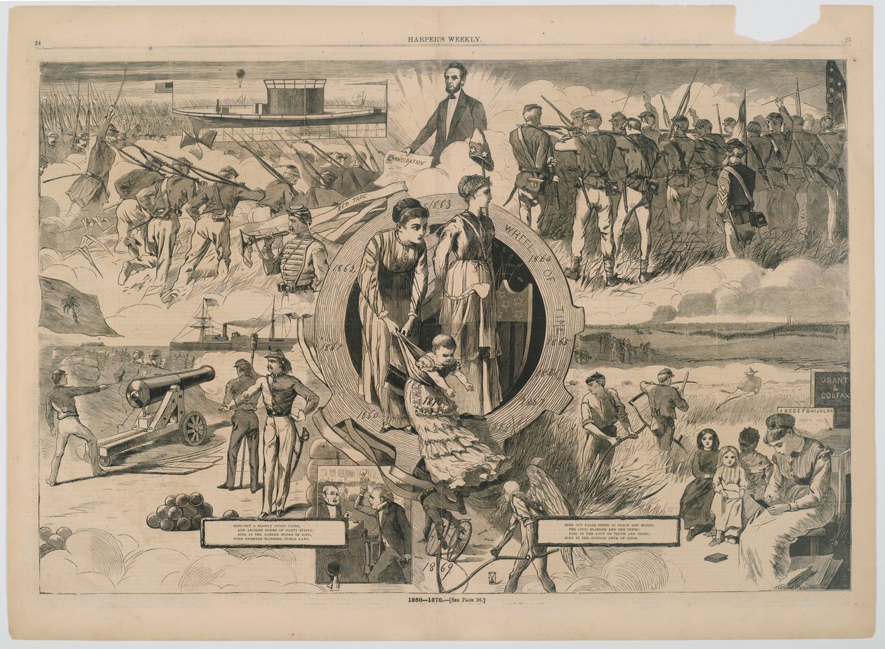 1860-1870, z časopisu Harpers Weekly, 1870 (dřevoryt) od Winslow Homer