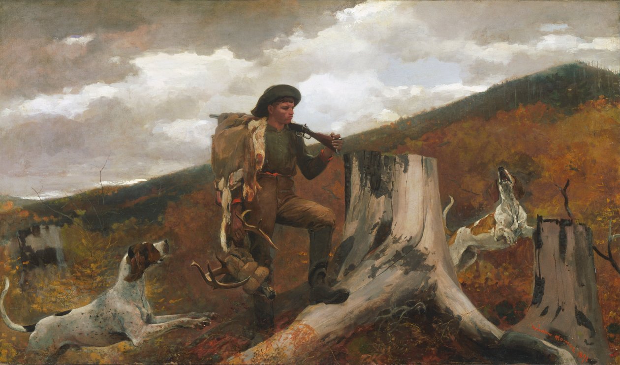 Lovec a psi od Winslow Homer