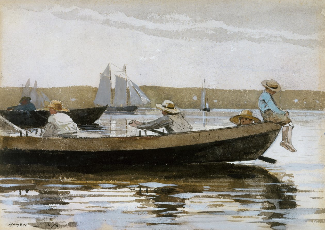 Chlapci v lodi Dory od Winslow Homer