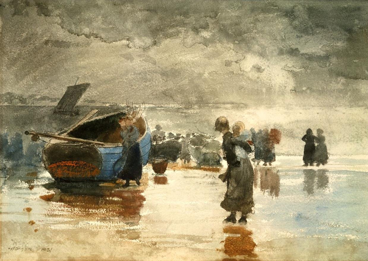 Na píscích od Winslow Homer