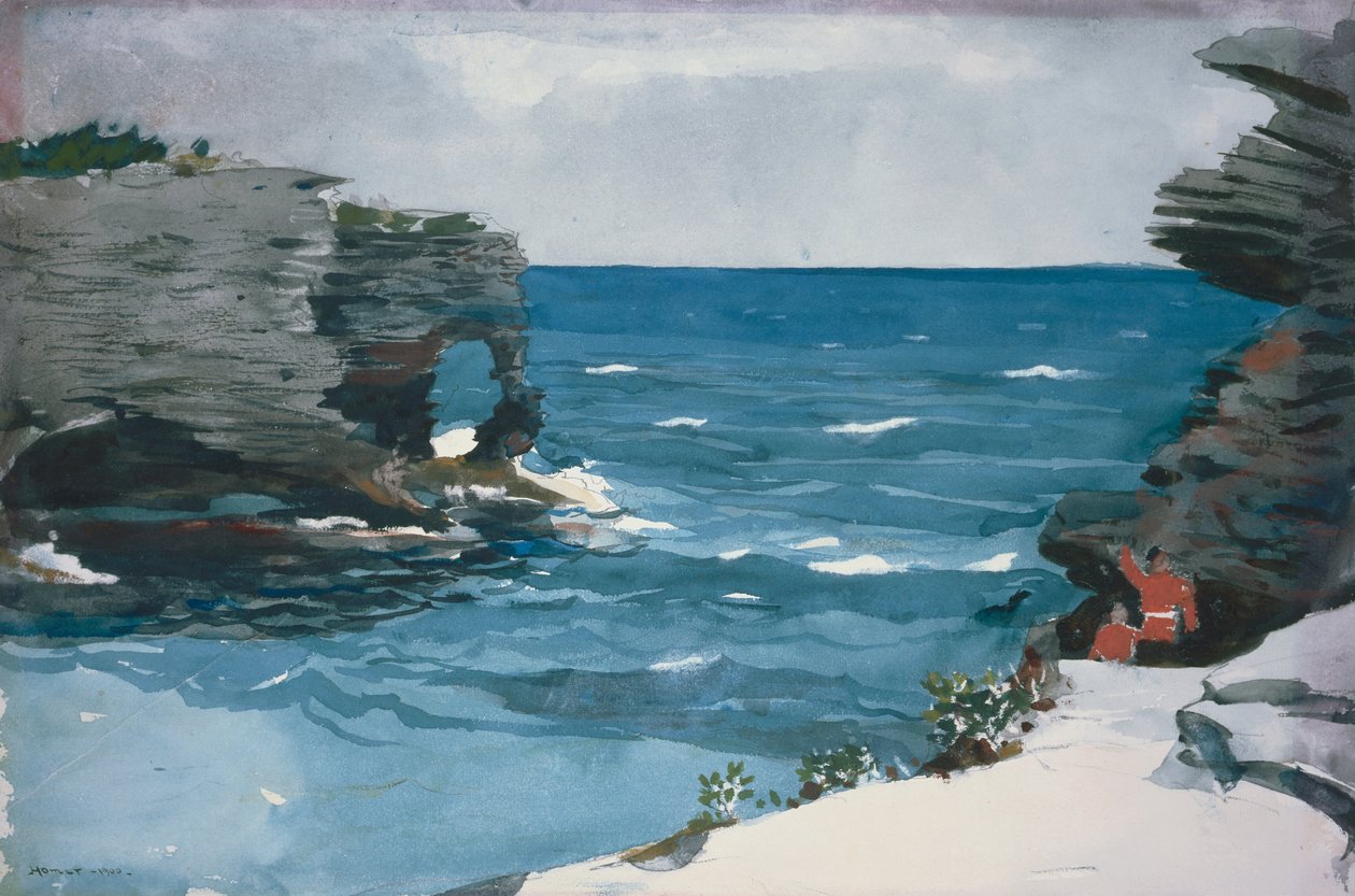 Rocky Shore, Bermudy od Winslow Homer