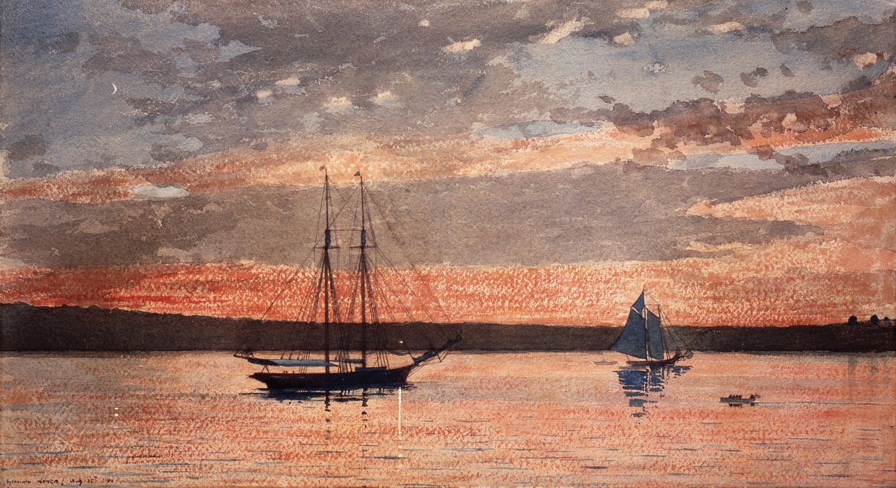 Západ slunce v Gloucesteru od Winslow Homer