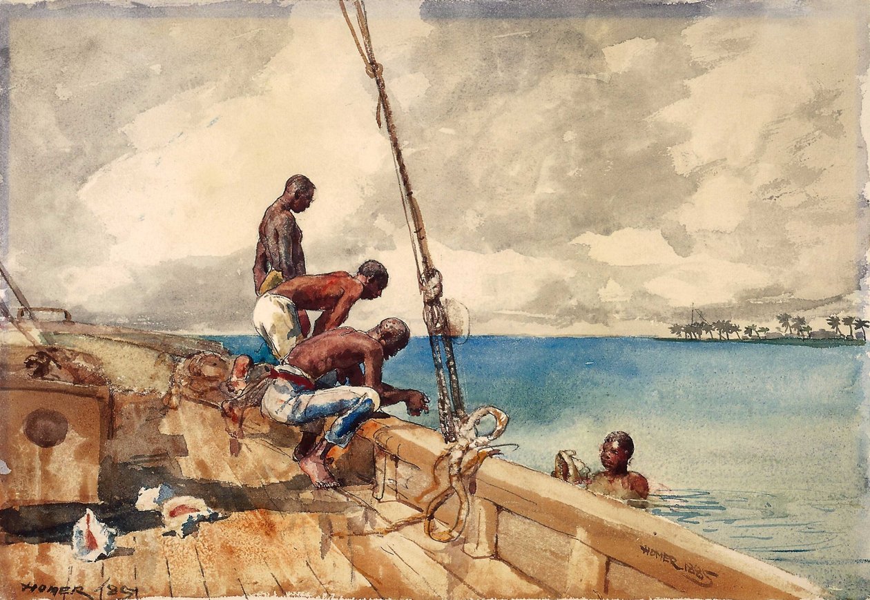 Ulita potápěčů od Winslow Homer
