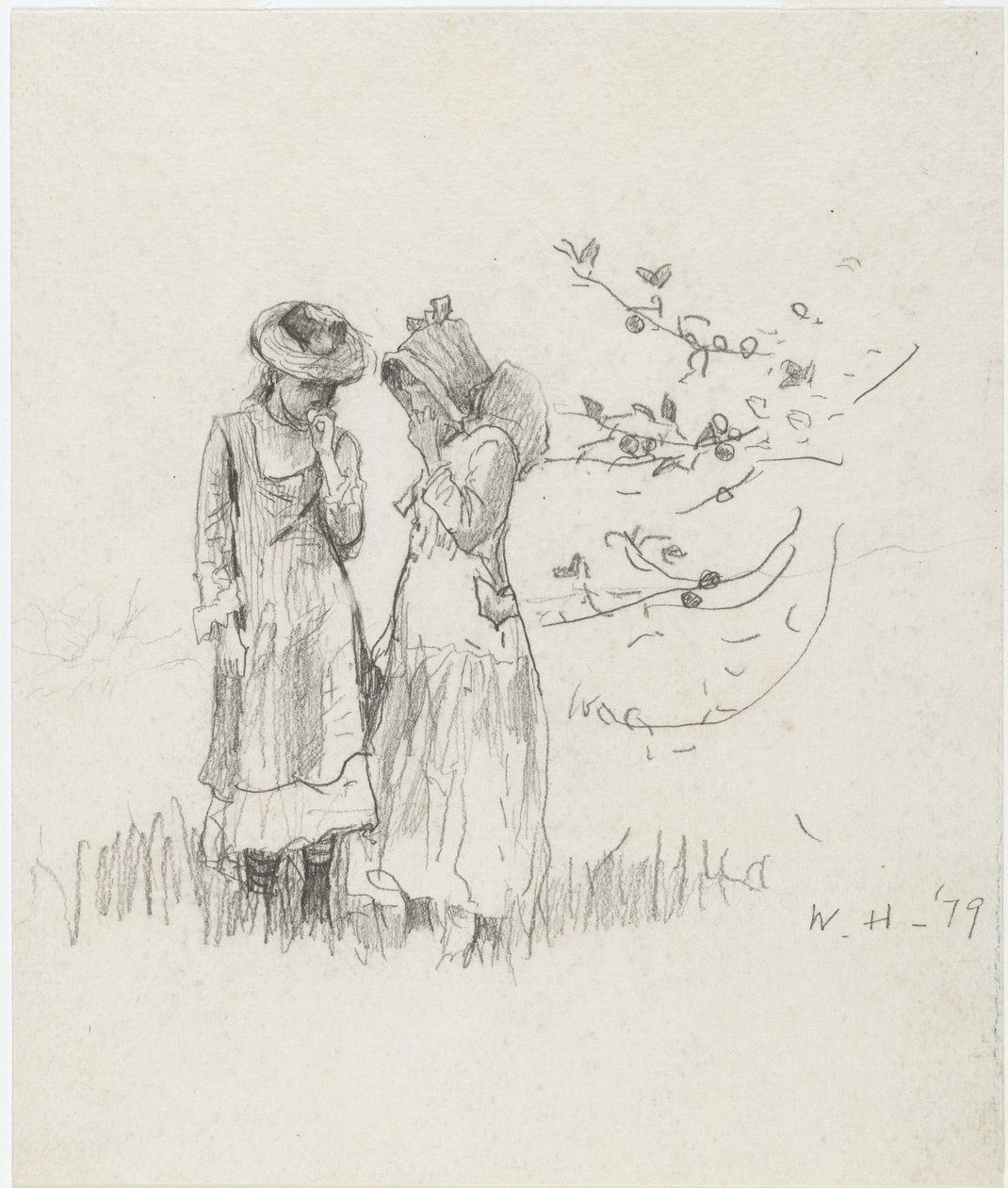 Dvě dívky v poli od Winslow Homer