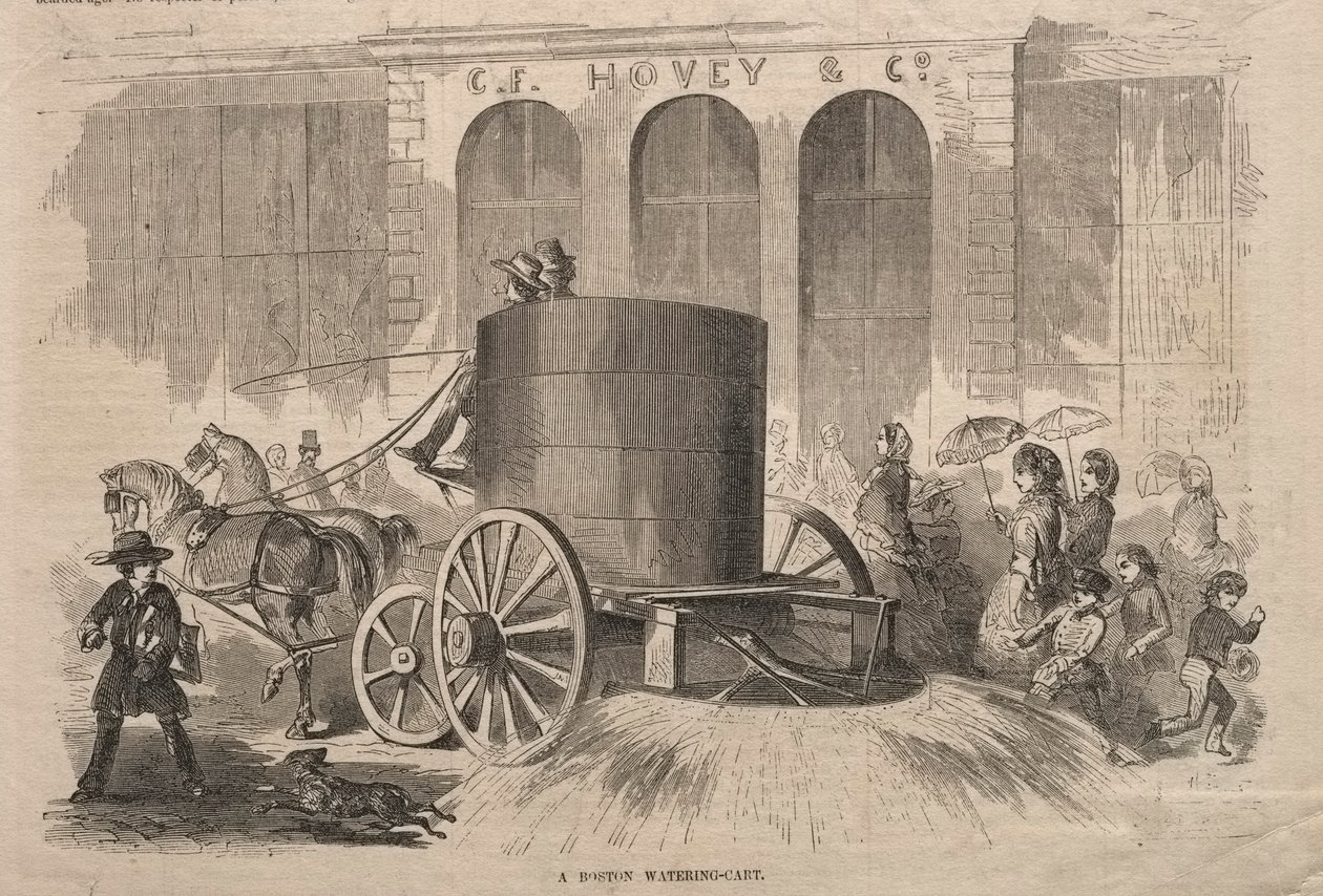 Boston Watering-Cart, 1857. od Winslow Homer
