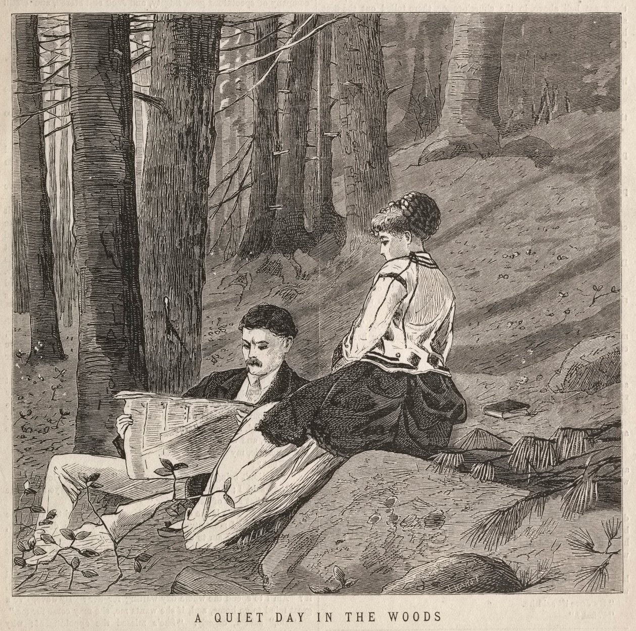 Tichý den v lese, 1870. od Winslow Homer