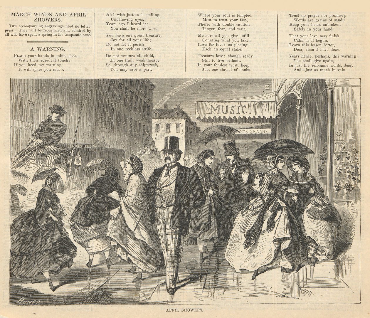 Dubnové přeháňky, od Harper od Winslow Homer