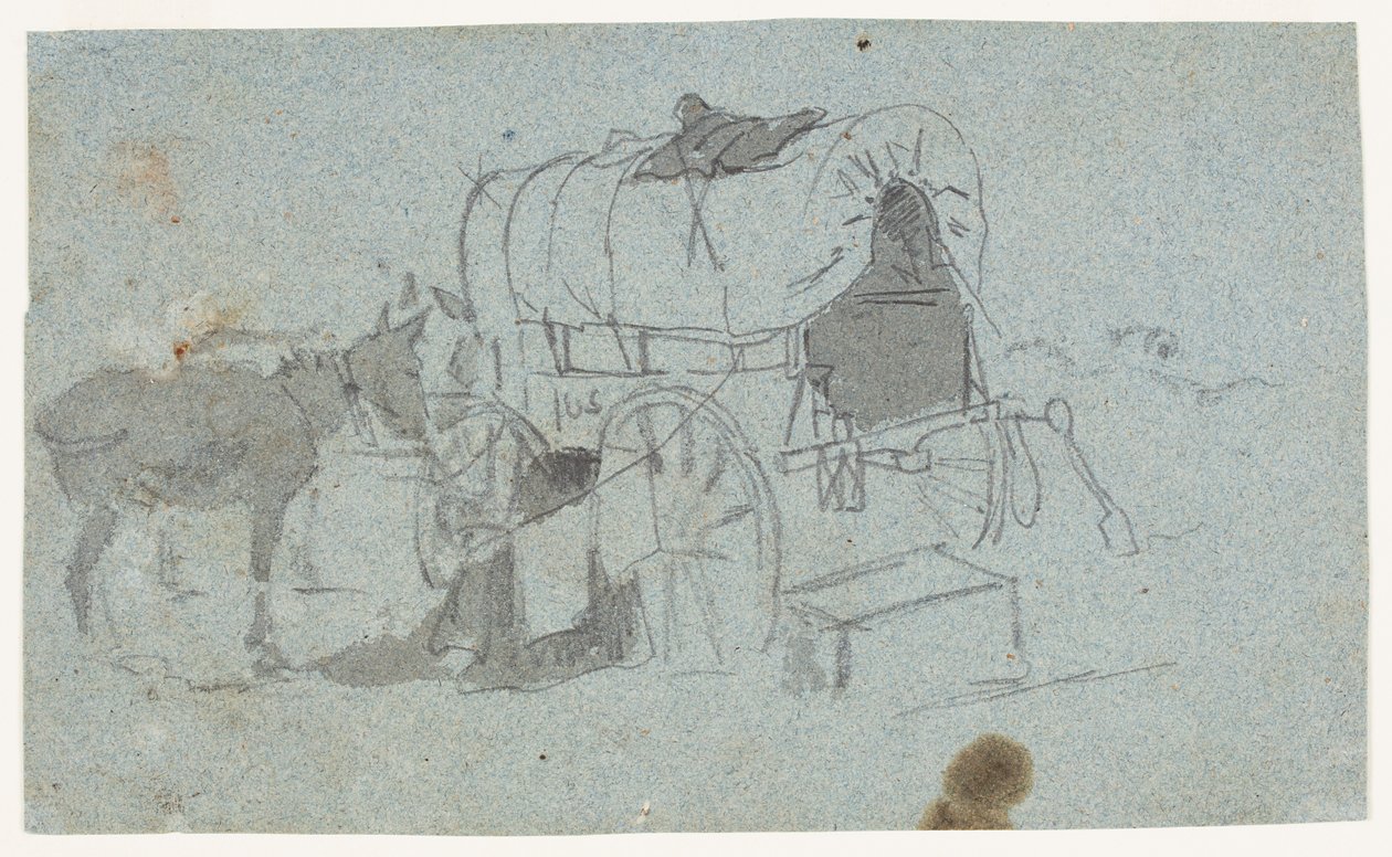 armádní vůz a mezek od Winslow Homer