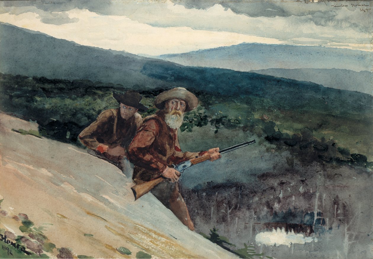 Lov medvědů, Prospect Rock, 1892. od Winslow Homer