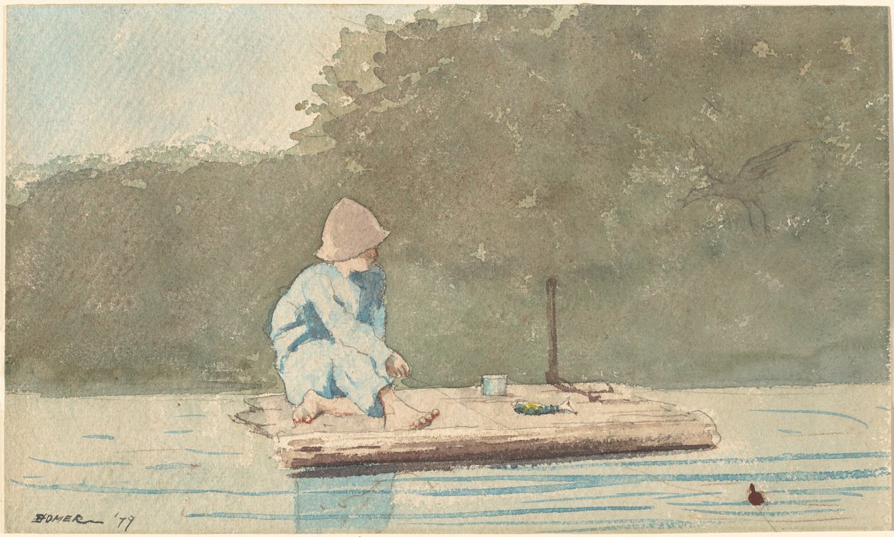 Chlapec na voru od Winslow Homer