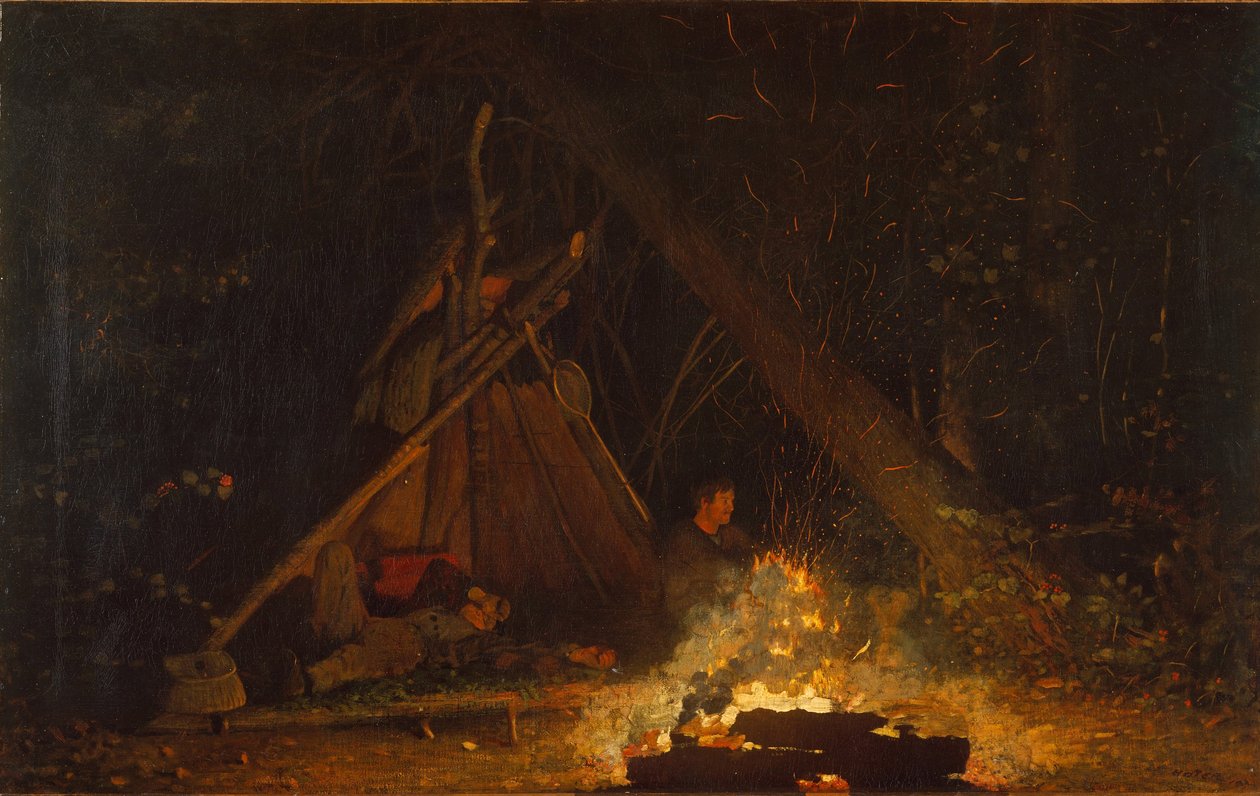 Táborový oheň, 1880 od Winslow Homer