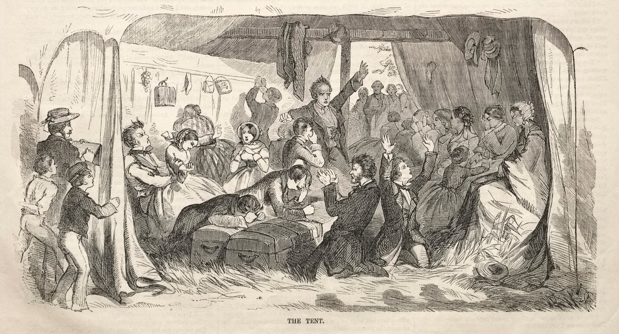 Náčrtky táborových setkání: Stan, 1858. od Winslow Homer