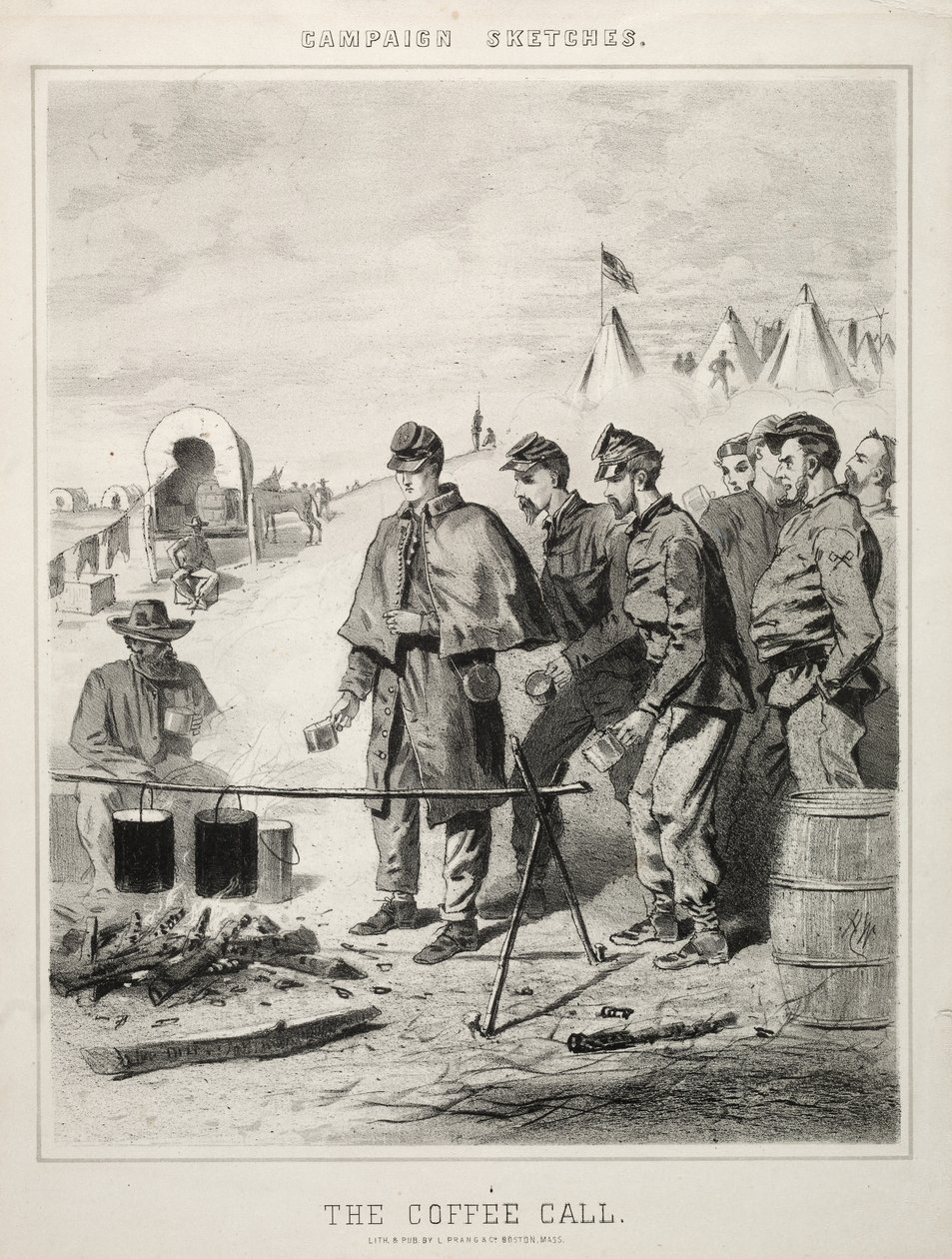 Náčrtky kampaně: The Coffee Call, 1863. od Winslow Homer