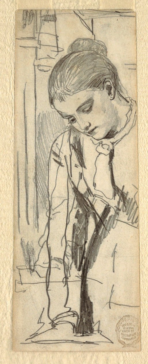 Kresba, Postava ženy, 1870-80 od Winslow Homer