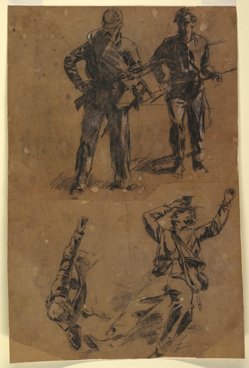 Kresba, Studie vojáků, 1863-65 od Winslow Homer
