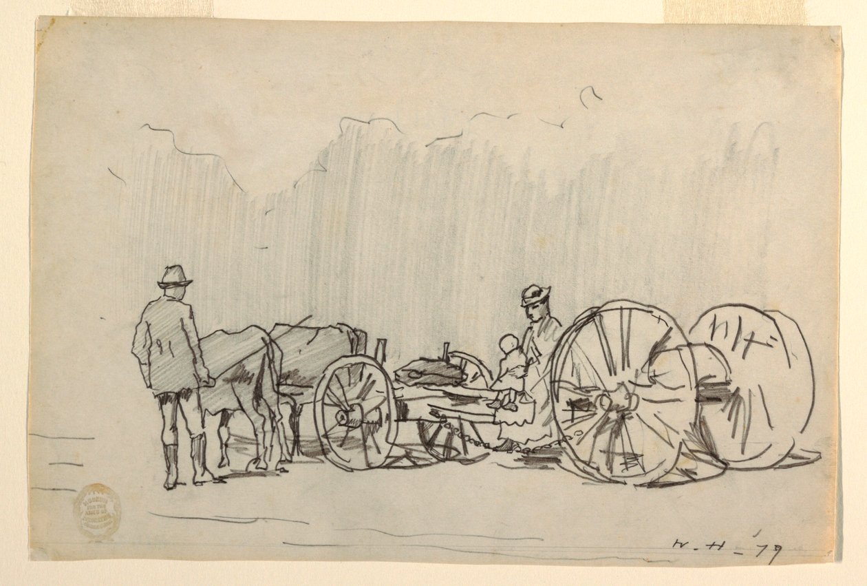 Kresba, Jho volů, 1879 od Winslow Homer