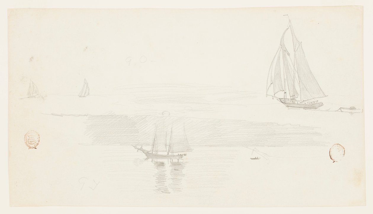 Čtyři škunery od Winslow Homer