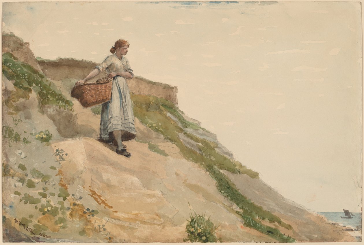 Dívka nesoucí košík, 1882. od Winslow Homer