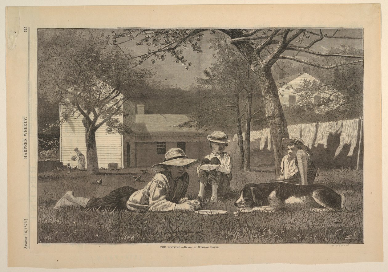 Grafický design, "The Nooning", srpen 1873 od Winslow Homer
