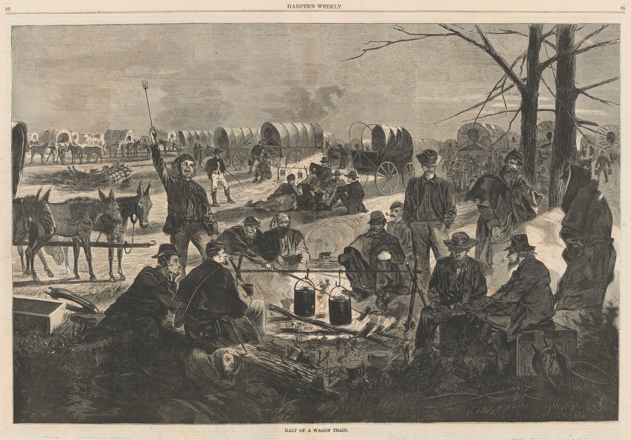 Zastavení vozu; od Harpera od Winslow Homer