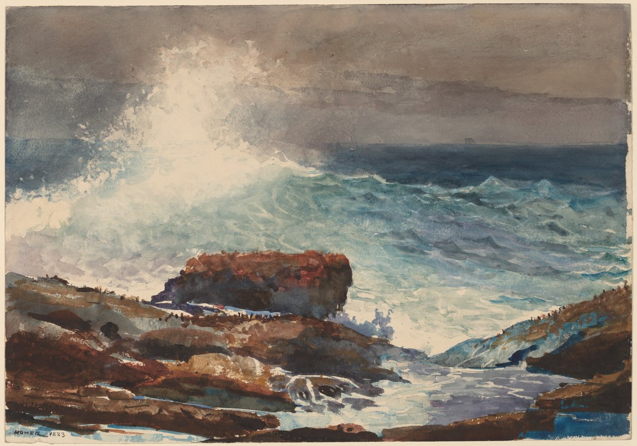 Příliv, Scarborough, Maine od Winslow Homer