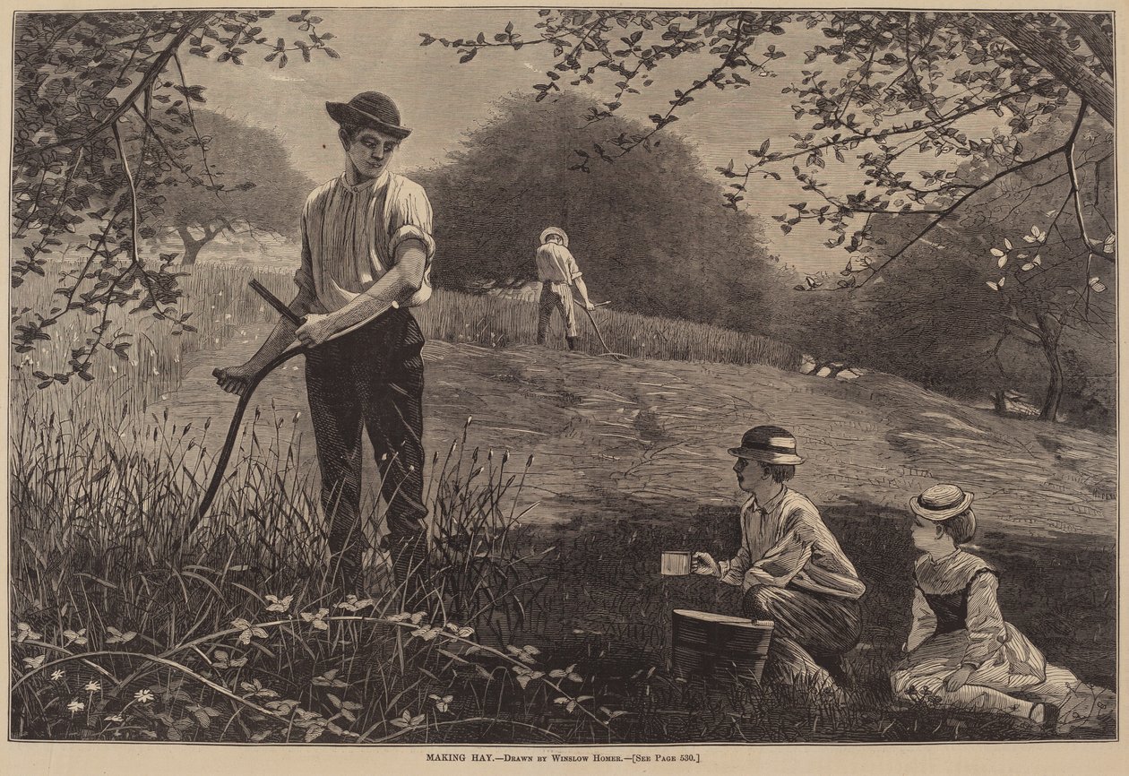 Making Hay, publikoval 1872. od Winslow Homer
