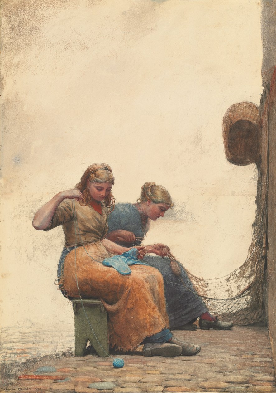 Mending the Nets, 1882. od Winslow Homer