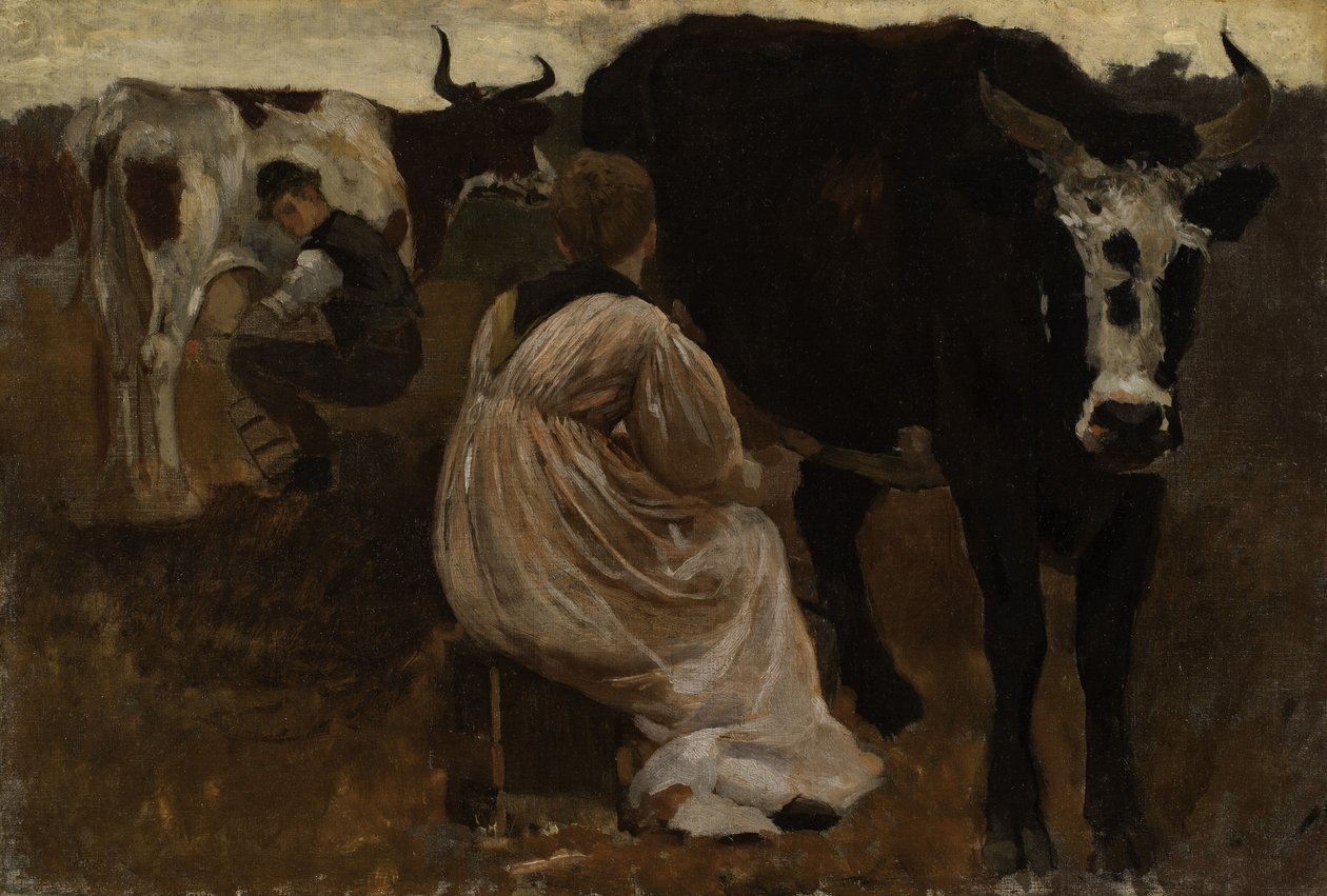 Dojení od Winslow Homer