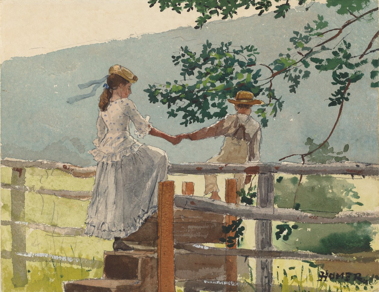 Na stile, 1878. od Winslow Homer