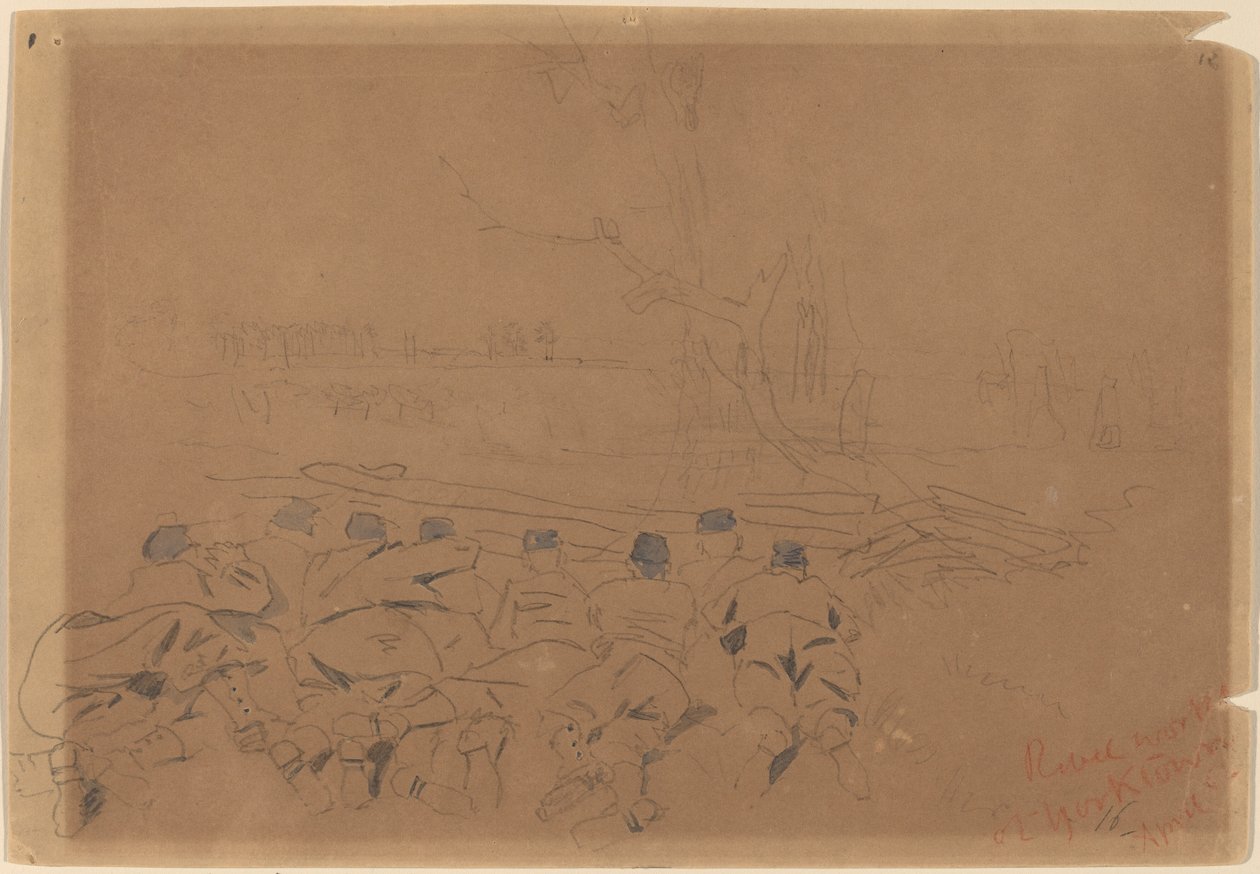 Rebel Works v Yorktown, 1862. od Winslow Homer