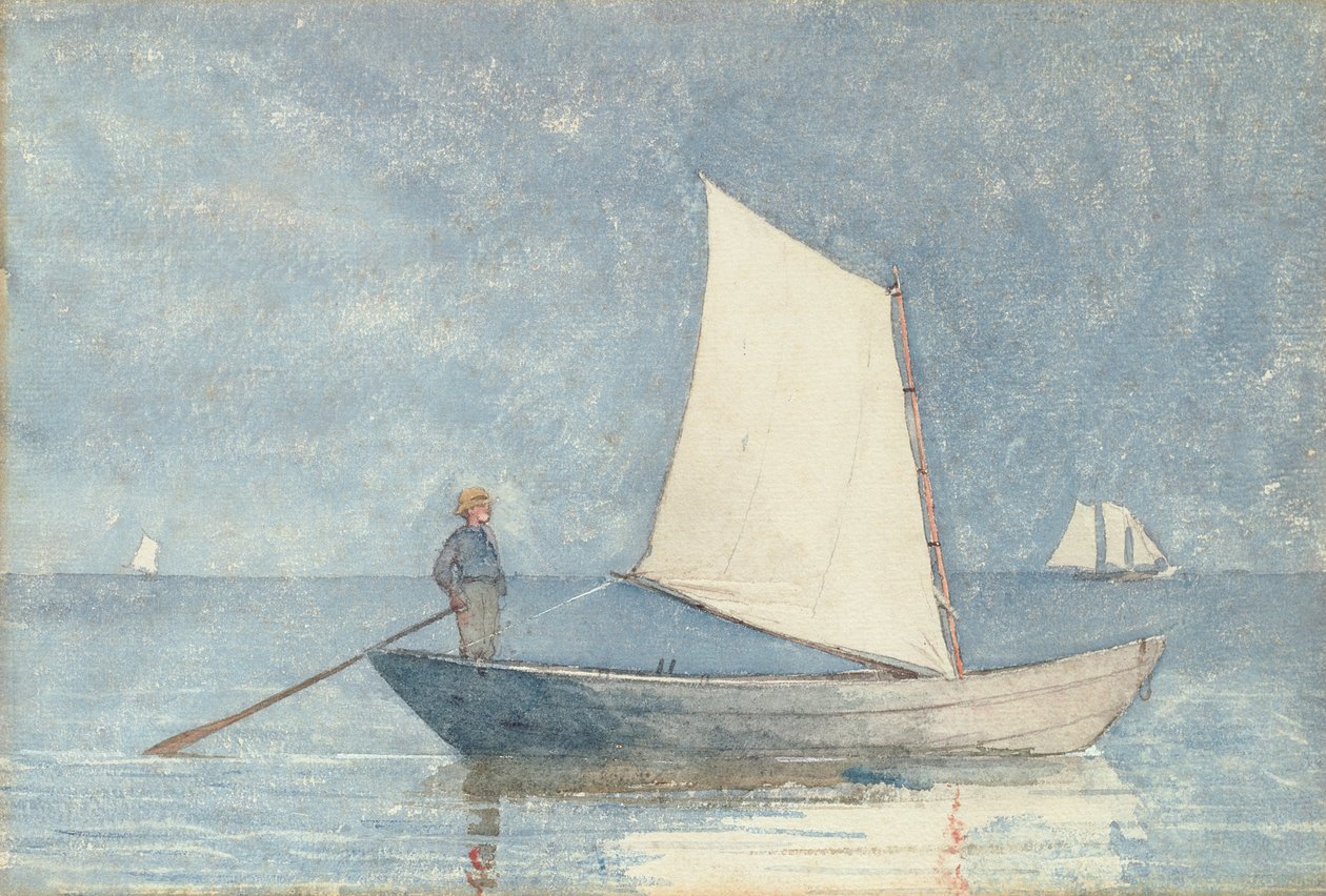 Sailing a Dory, 1880 od Winslow Homer