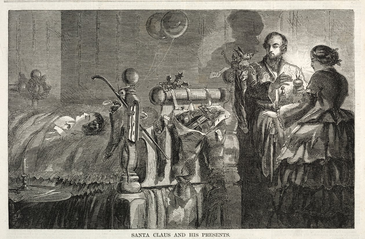 Santa Claus a jeho dárky, 1858. od Winslow Homer