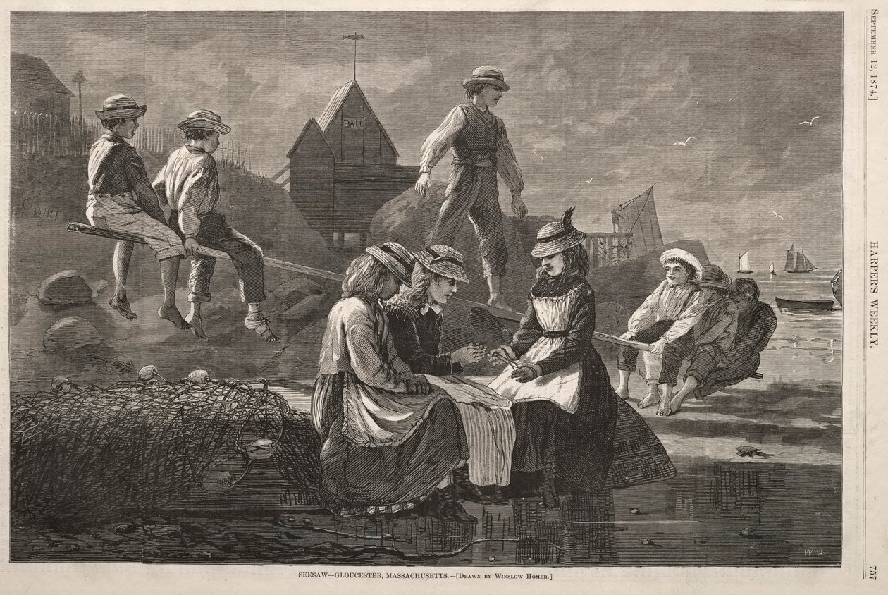 Viz Saw - Gloucester, Massachusetts, 1874. od Winslow Homer