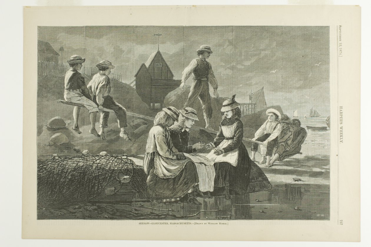Houpačka Seesaw Gloucester od Winslow Homer